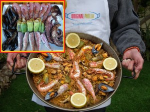 How to make a Octopus, Red Mullet, Shrimp and Artichokes Original Paella